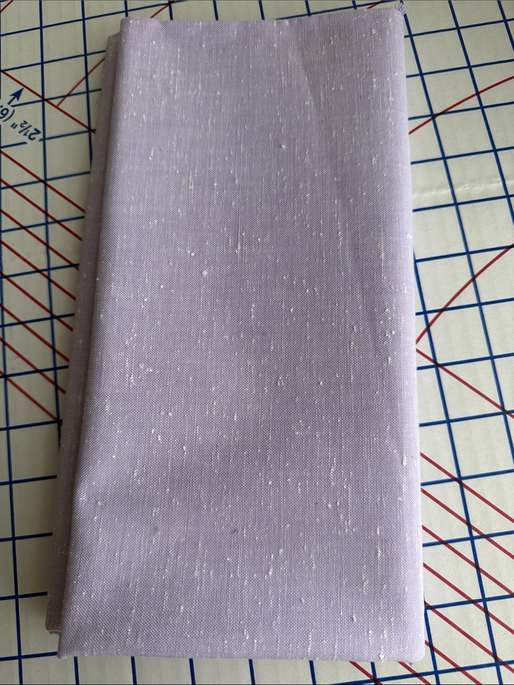 Vintage Lavender Linen Blend Slub Fabric 1 Yard x 44 Textured Woven Lilac